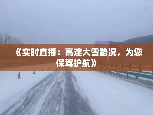 《实时直播：高速大雪路况，为您保驾护航》