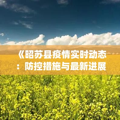 《昭苏县疫情实时动态：防控措施与最新进展一览》