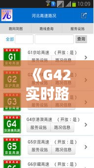 《G42实时路况：实时掌握，畅行无忧》