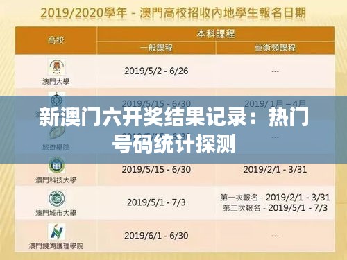 新澳门六开奖结果记录：热门号码统计探测