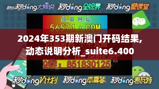 2024年353期新澳门开码结果,动态说明分析_suite6.400