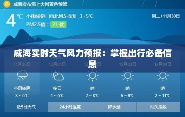 威海实时天气风力预报：掌握出行必备信息