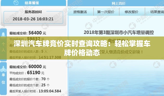 深圳汽车牌竞价实时查询攻略：轻松掌握车牌价格动态