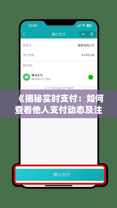 《揭秘实时支付：如何查看他人支付动态及注意事项》