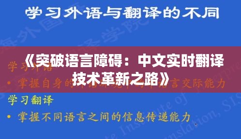 《突破语言障碍：中文实时翻译技术革新之路》