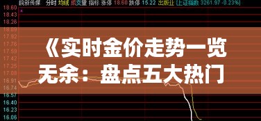 《实时金价走势一览无余：盘点五大热门软件》