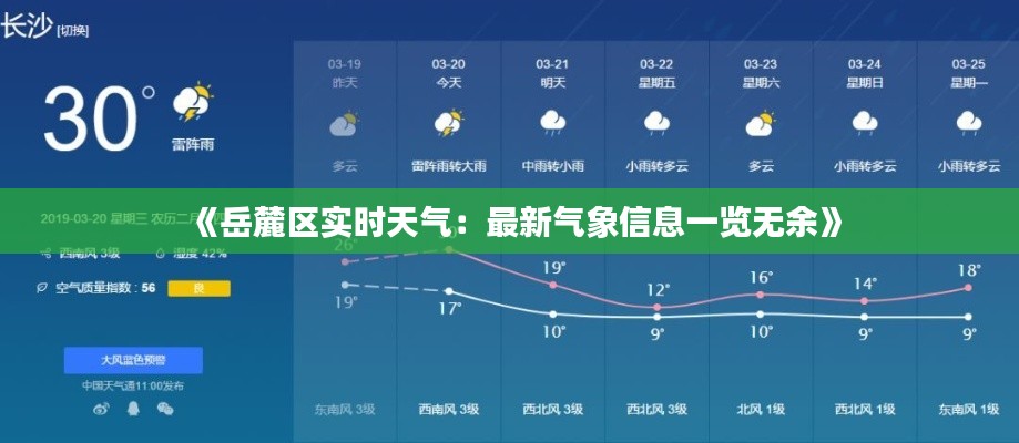 《岳麓区实时天气：最新气象信息一览无余》