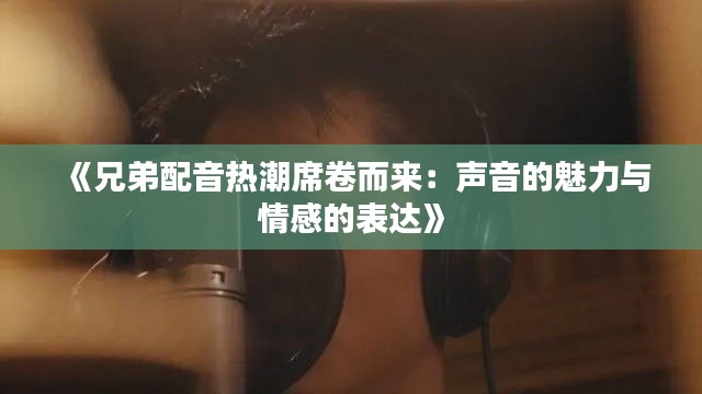 《兄弟配音热潮席卷而来：声音的魅力与情感的表达》