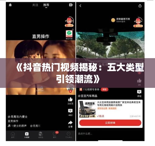 《抖音热门视频揭秘：五大类型引领潮流》