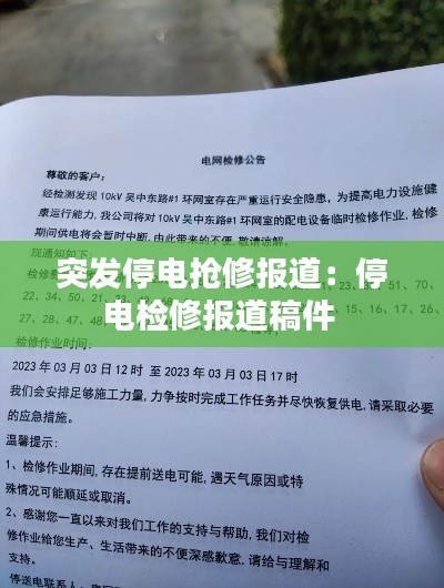 突发停电抢修报道：停电检修报道稿件 