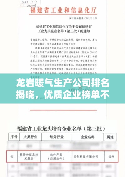 龙岩暖气生产公司排名揭晓，优质企业榜单不容错过！