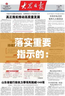 落实重要指示的：落实重要指示的要求 