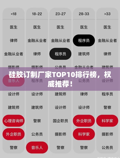 硅胶订制厂家TOP10排行榜，权威推荐！