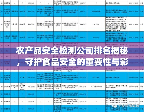 农产品安全检测公司排名揭秘，守护食品安全的重要性与影响力