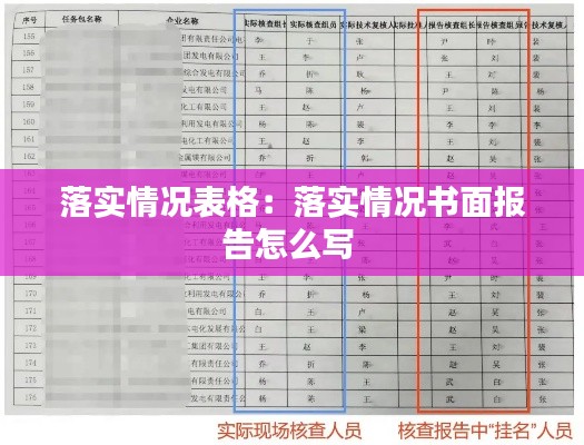 落实情况表格：落实情况书面报告怎么写 