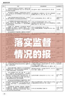 落实监督情况的报告：监督管理措施落实情况 