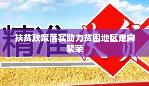 扶贫政策落实助力贫困地区走向繁荣