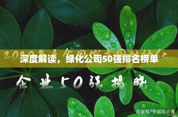 深度解读，绿化公司50强排名榜单