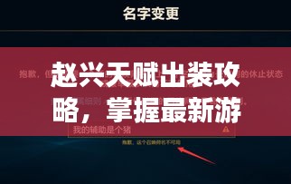 赵兴天赋出装攻略，掌握最新游戏动向，助你成为顶尖玩家！