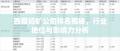 西藏铅矿公司排名揭秘，行业地位与影响力分析