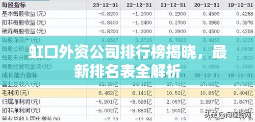 虹口外资公司排行榜揭晓，最新排名表全解析