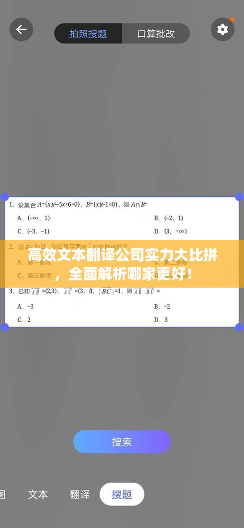 高效文本翻译公司实力大比拼，全面解析哪家更好！