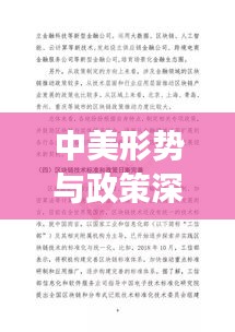 中美形势与政策深度解读，专题分析报告